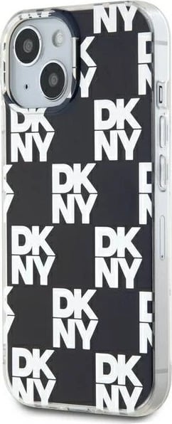 Mbështjellës DKNY IML Checkered Mono Pattern për iPhone 15/14/13, 6.1", i zi