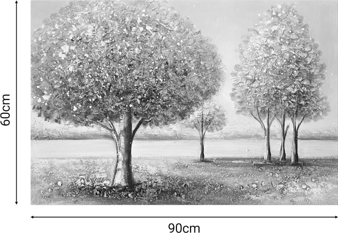 Pikturë kanavacë me pyll, shumëngjyrëshe, 90x3x60cm
