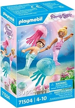 Set figurash Playmobil Princess Magic 71504, Little Mermaids me kandil deti, 30 pjesë