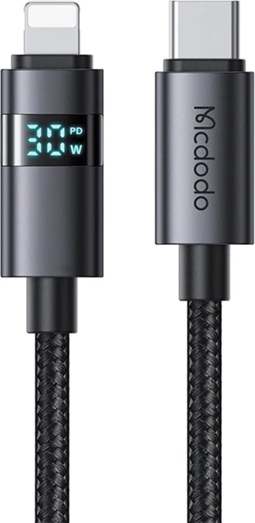 Kabllo Mcdodo CA-6570 USB-C në Lightning, 1.2m, 36W, e zezë