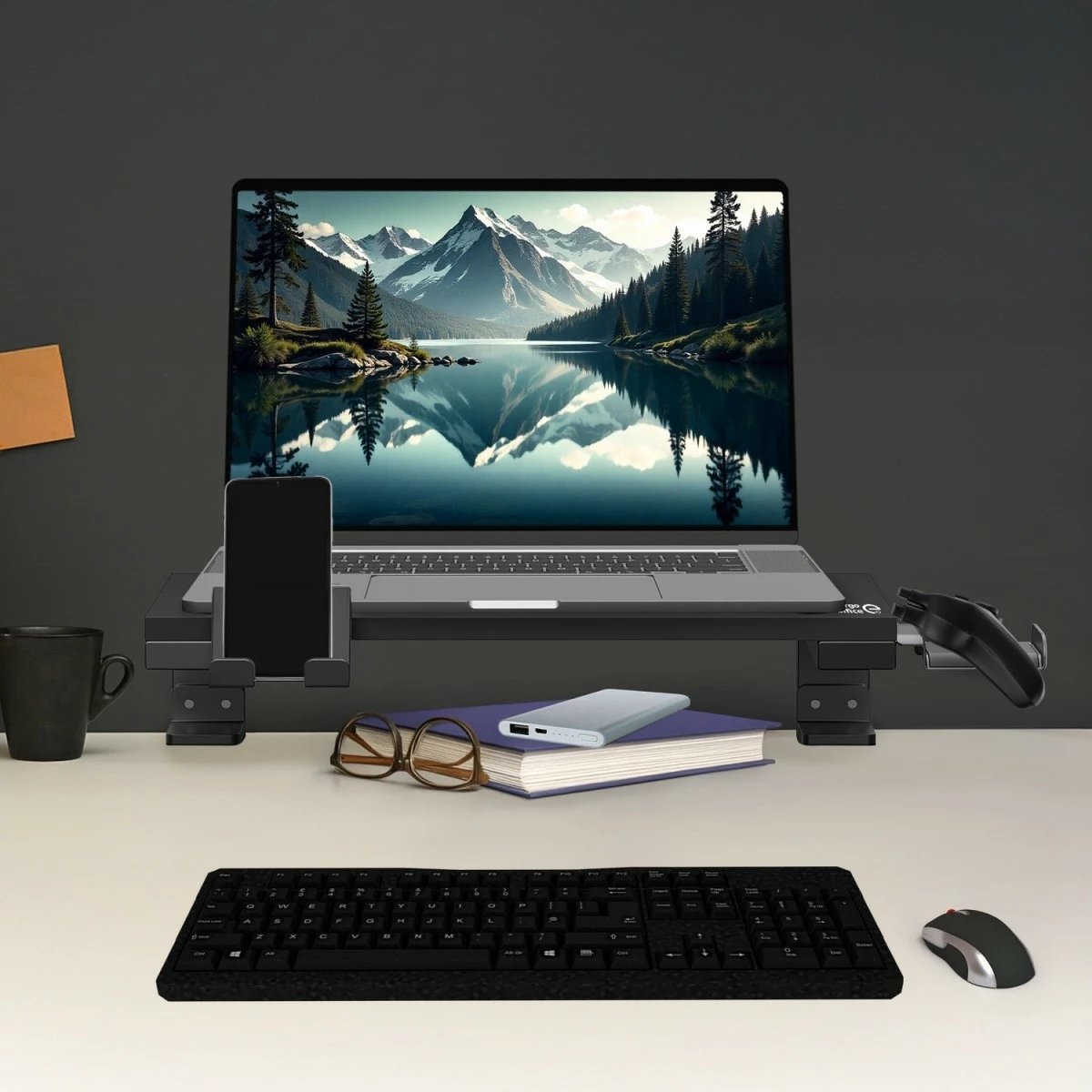 Mbajtëse laptopi Ergo Office ER-303 B, për tavolinë, e zezë