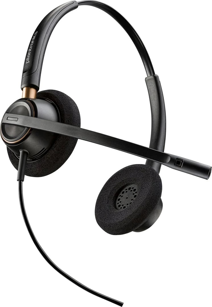 Kufje POLY EncorePro 520 me dy anë, me mikrofon boom, Quick Disconnect, e zezë