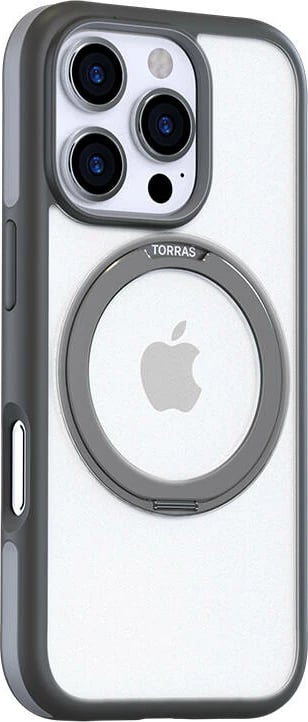 Mbështjellës Torras Ostand R Fusion për iPhone 16 Pro, Gri