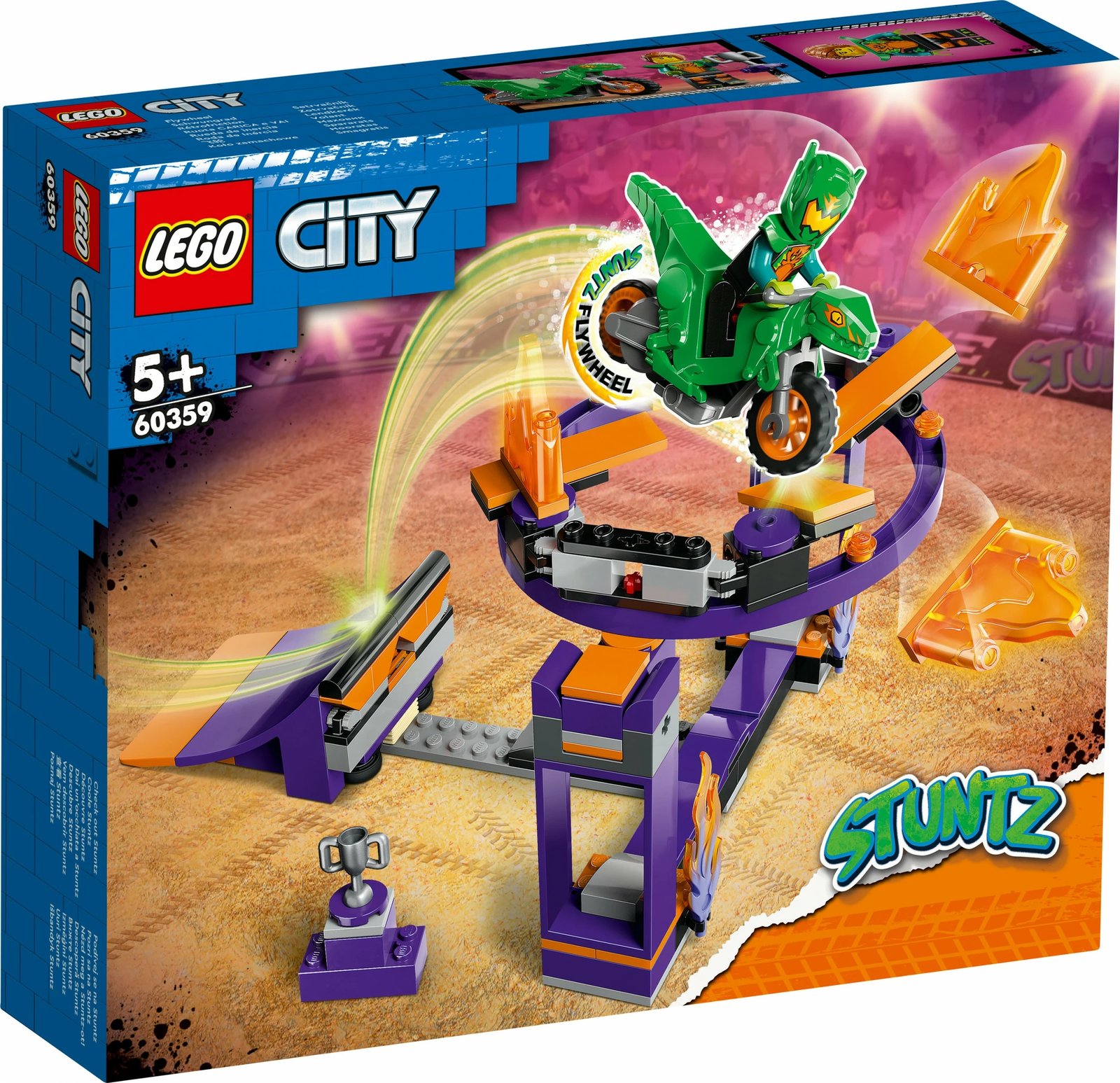 Set ndërtimi LEGO City Dunk Stunt Ramp Challenge 60359, 144 pjesë, shumëngjyrësh