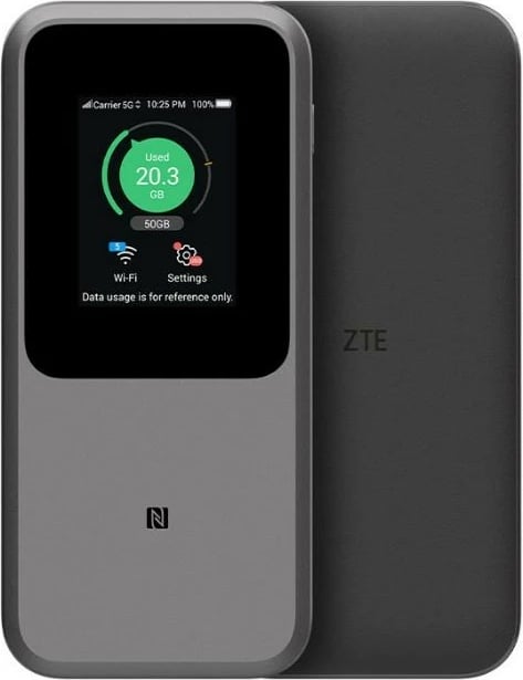 Router mobil ZTE MU5120 5G, Wi-Fi 6, 10000 mAh, Gri