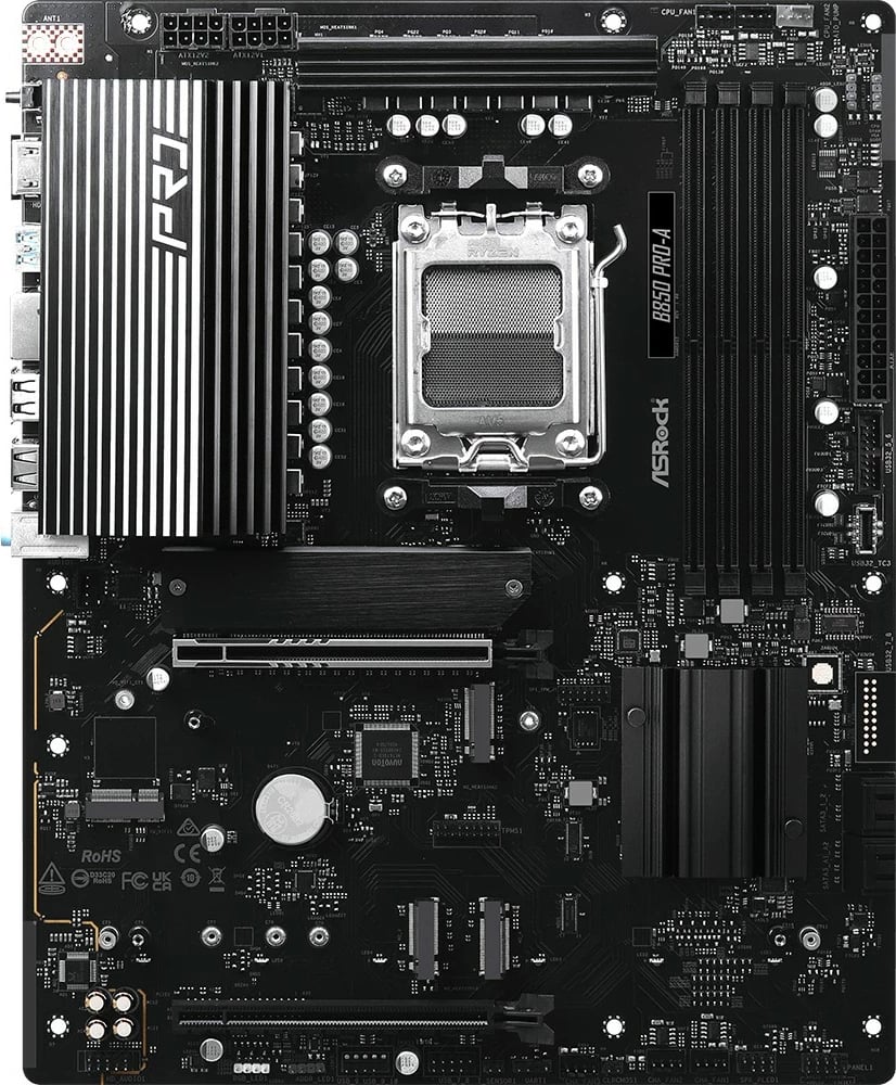 Pllakë amë ASRock B850 Pro-A, Socket AM5, DDR5, 256GB, e zezë