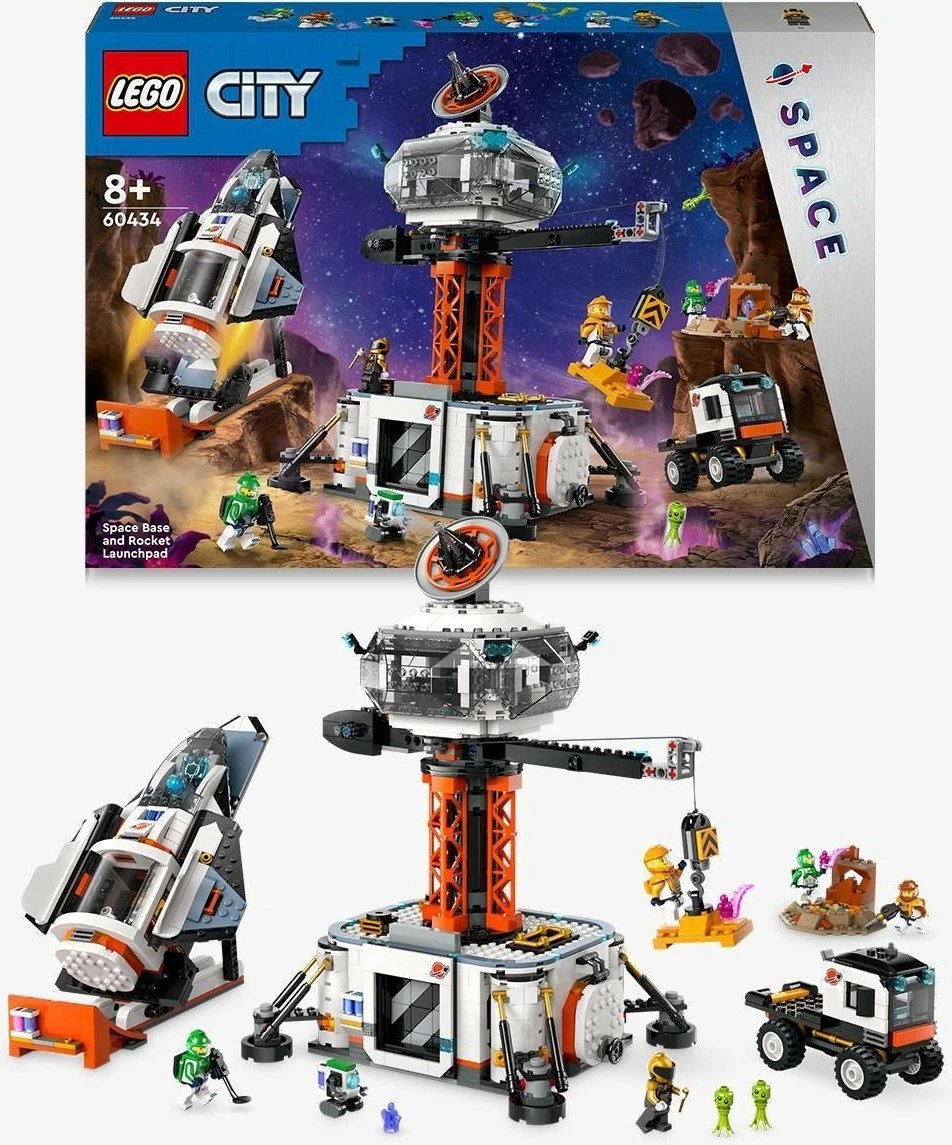Set ndërtimi LEGO City Space Base and Rocket Launchpad 1422 pjesë, shumëngjyrësh