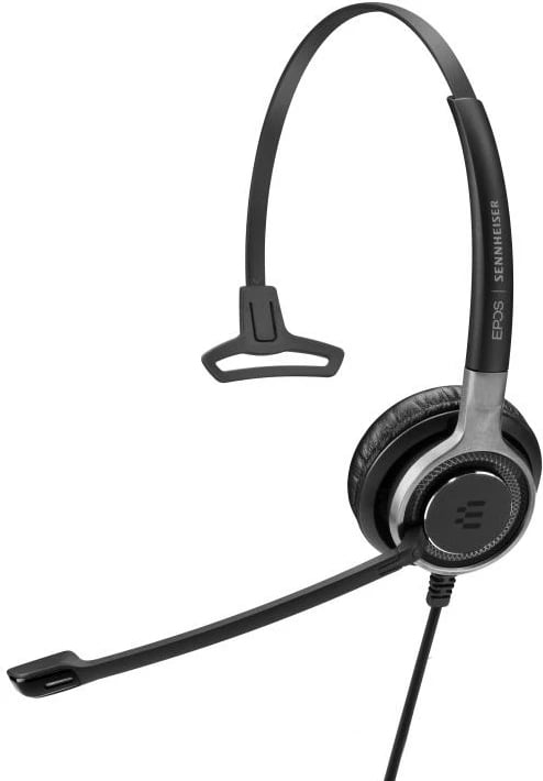 Kufje me mikrofon, EPOS Sennheiser, Impact SC 635 mono 1000642, jack 3.5 mm, kabëll 1.5 m, zi/argjend