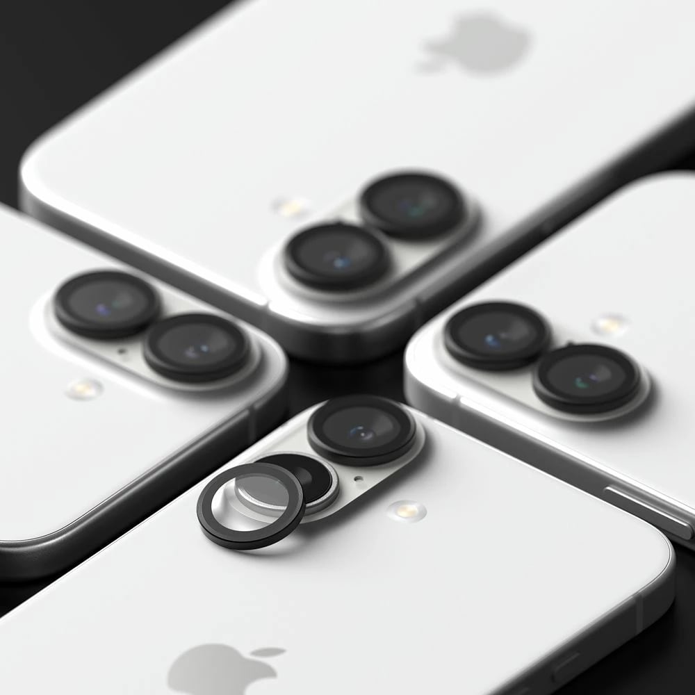 Mbrojtës kornize kamere Ringke për iPhone 16 / 16 Plus, 2 copë, Zi