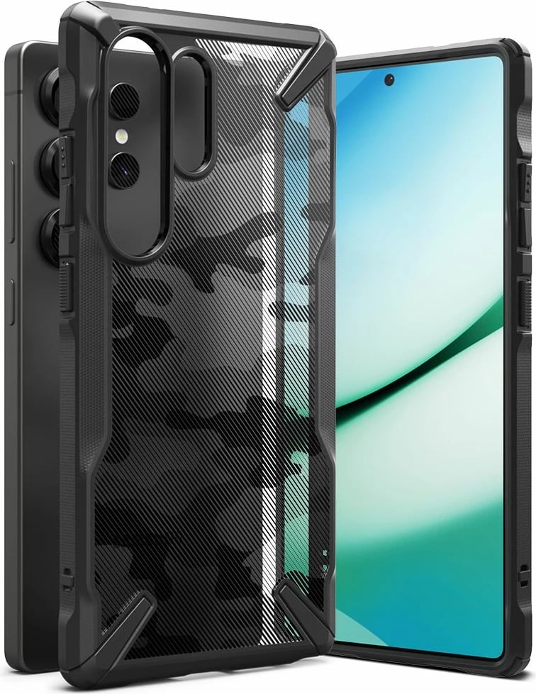 Mbështjellës Ringke Fusion X për Samsung Galaxy S25 Ultra, Black Camo