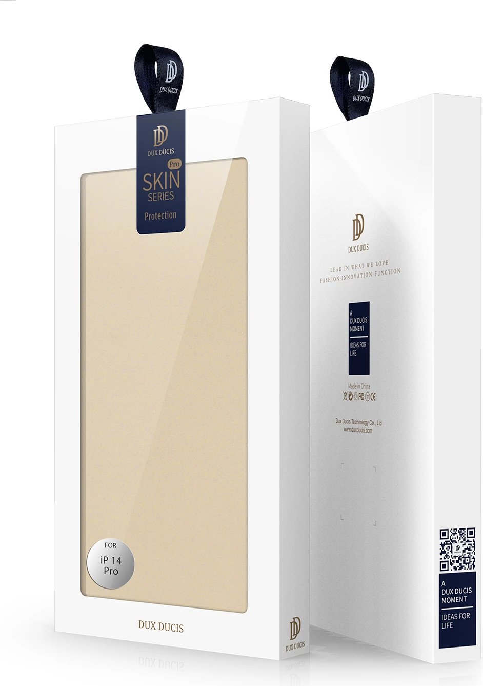 Mbështjellës Dux Ducis Skin Pro për iPhone 14 Pro, me kapak, Gold