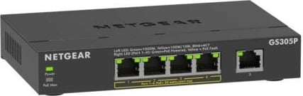Switch Netgear GS305P-300EUS, 5 porta Gigabit, 4 PoE+, i zi