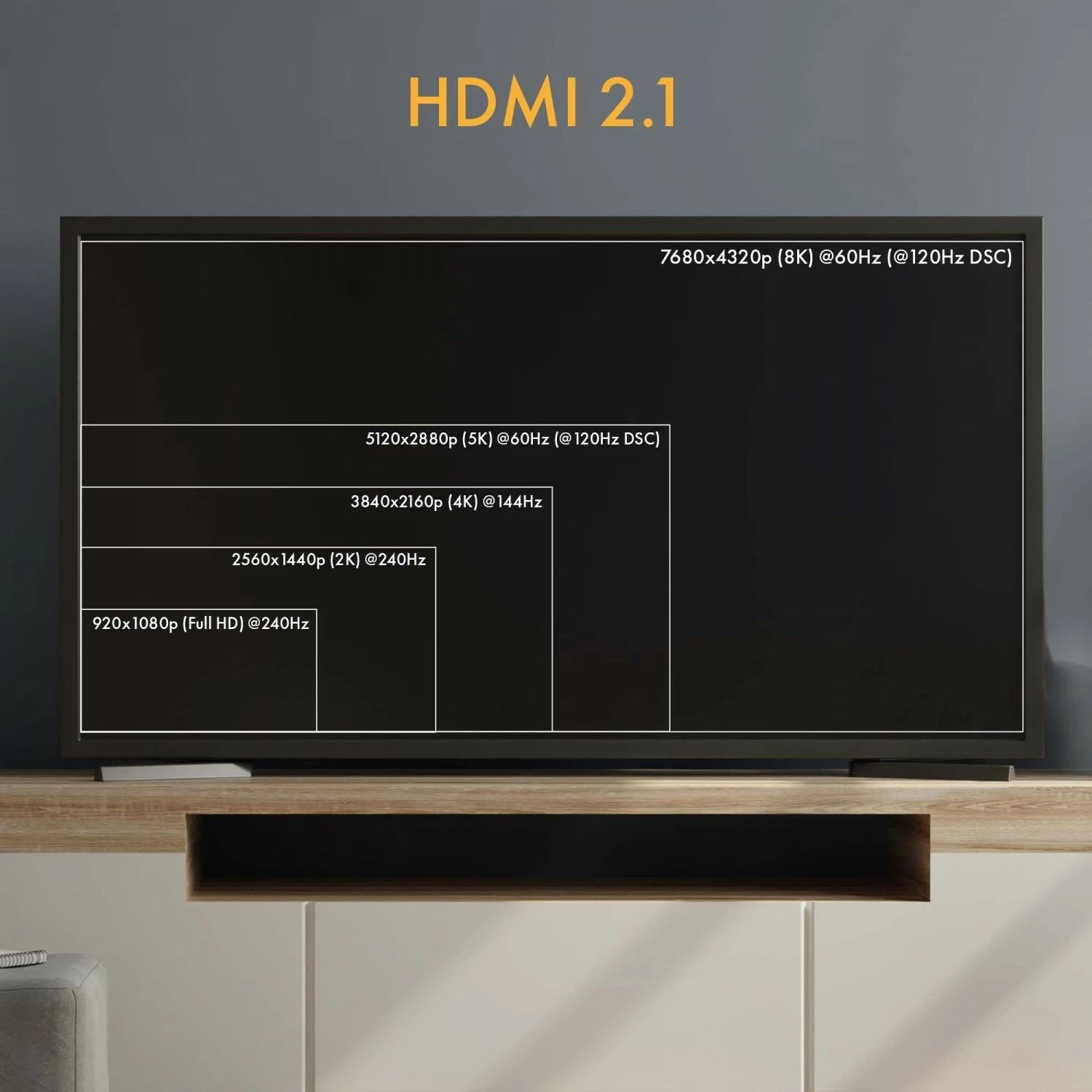 Kabëll HDMI Claroc 2.1 AOC 8K 120Hz 15m