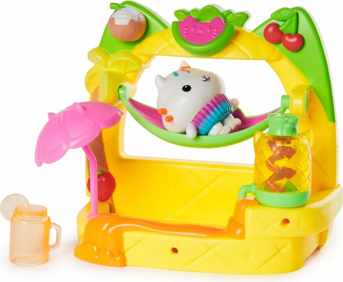 Set figurash Gabby's Dollhouse Cakey's Fruit Smoothie Party Balcony, Spin Master, 6069729/20146520, shumëngjyrësh