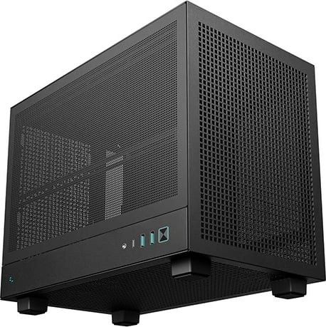 Kasë DeepCool CH160 MESH, për kompjuter, xham i temperuar, e zezë