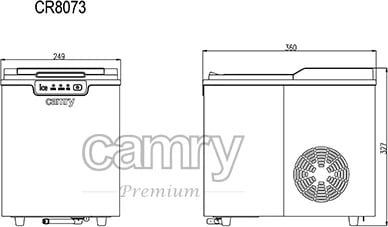 Aparat për kube akulli, Adler, CR 8073, 12kg/24h, depozitë uji 2.2L, kube të para në 10 min, i zi/argjendtë