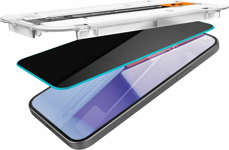 Xham mbrojtës Spigen Glas.tR EZ Fit Privacy për iPhone 15 Plus, Transparent