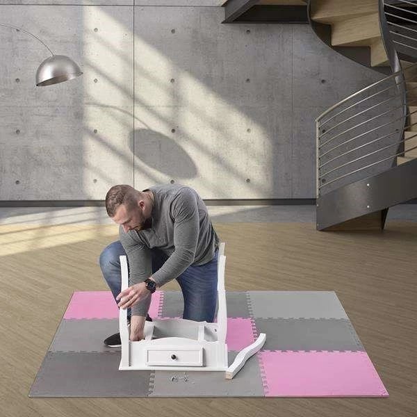 Puzzle mat One Fitness MP10, rozë-gri