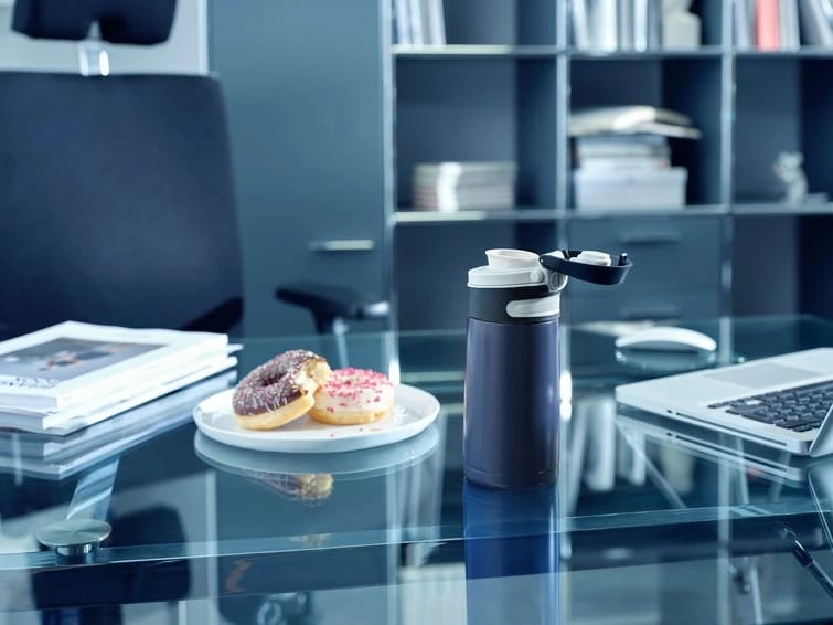 Gotë termike Leifheit 3247, 350 ml, inox, e zezë/blu