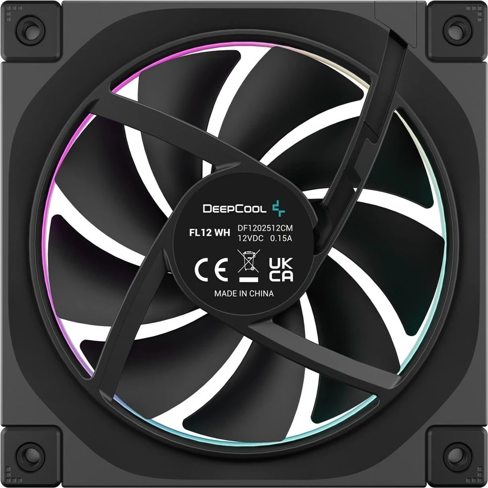 Ventilator kase kompjuteri DeepCool FL12, 12 cm, LED RGB, i zi