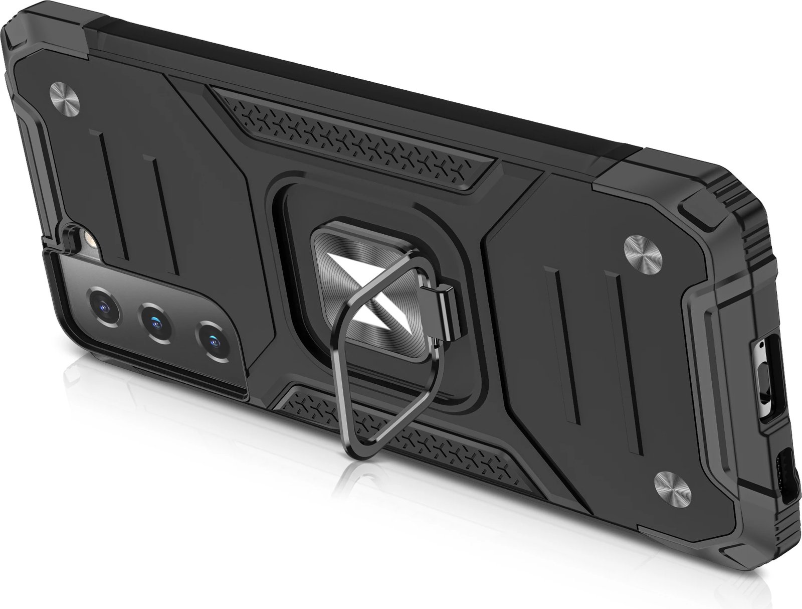 Mbështjellës Wozinsky Ring Armor për Samsung Galaxy S22, me mbajtëse unaze, kaltër