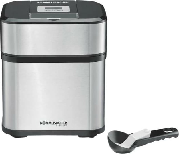 Aparat për akullore, Rommelsbacher, IM 12, 330 x 250 x 250 mm, argjendtë/zi