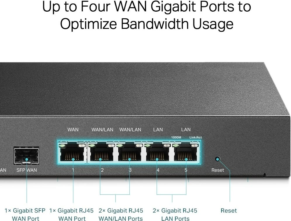 Router TP-LINK TL-ER7206 SafeStream Gigabit Multi-WAN VPN, i zi