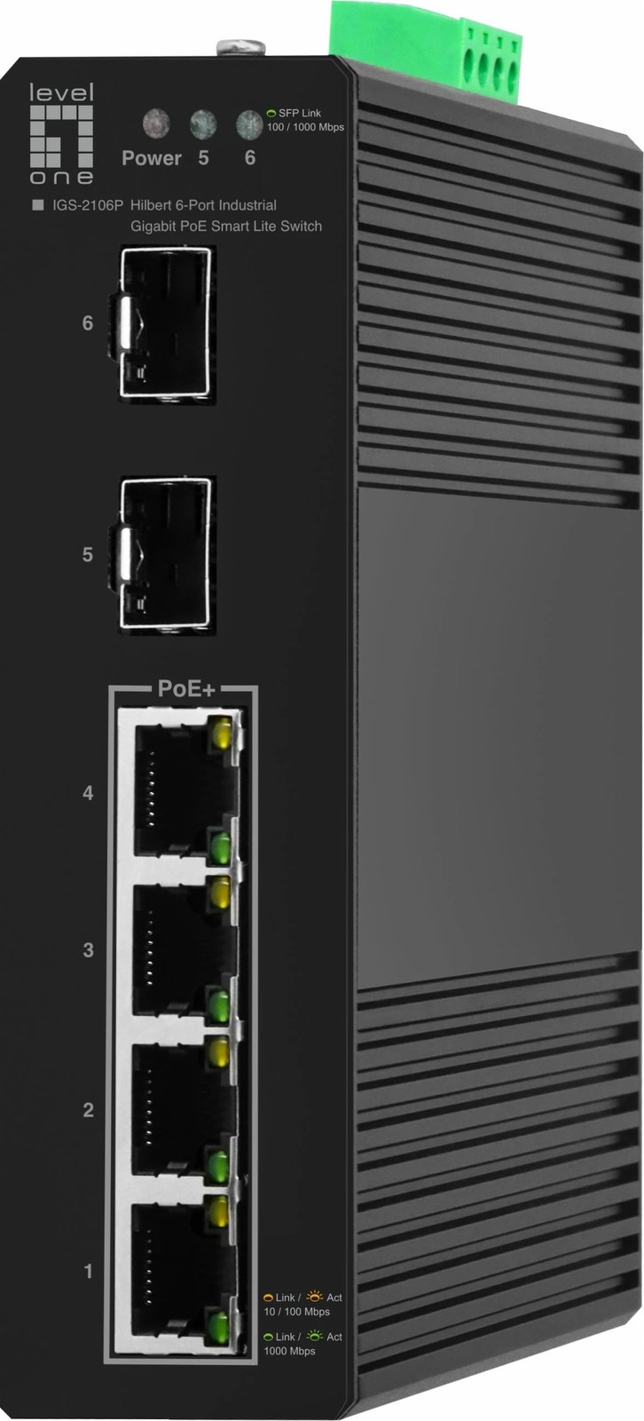 Switch LevelOne Hilbert IGS-2106P, 6 porta, PoE, Gigabit Ethernet, i menaxhuar