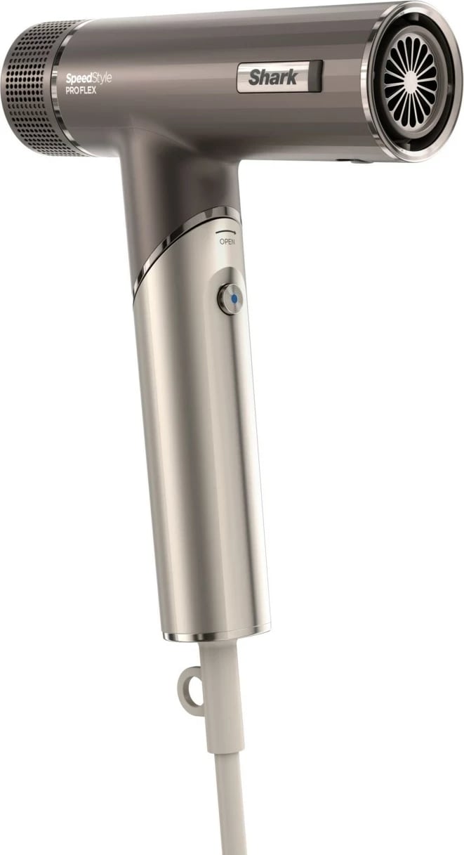 Tharëse flokësh Shark SpeedStyle Pro Flex HD542EU, 1700W, jonizim, 4 aksesorë, ngjyrë argjendtë