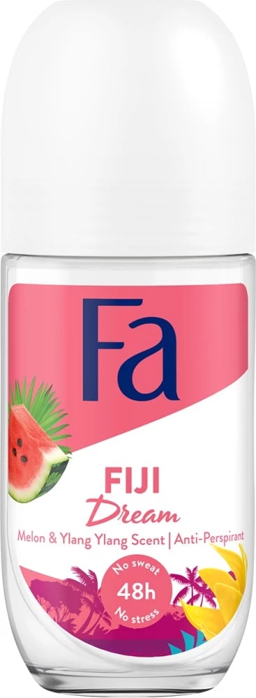 Antiperspirant roll-on për femra Fa Fiji Dream me aromë shalqi dhe ylang-ylang, 50ml