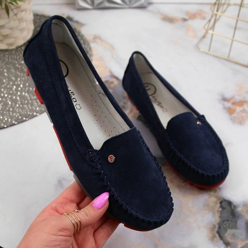 Atlete prej lëkure suede Filippo për femra, blu marine