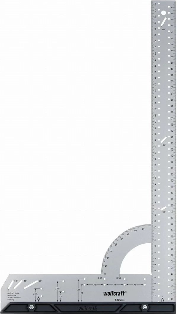 Këndore universale Wolfcraft 5206000, 280x500mm, Argjendtë