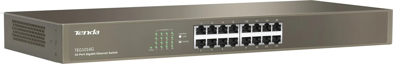 Switch Tenda TEG1016G, 16 porta, Gigabit Ethernet, 1U, Blu