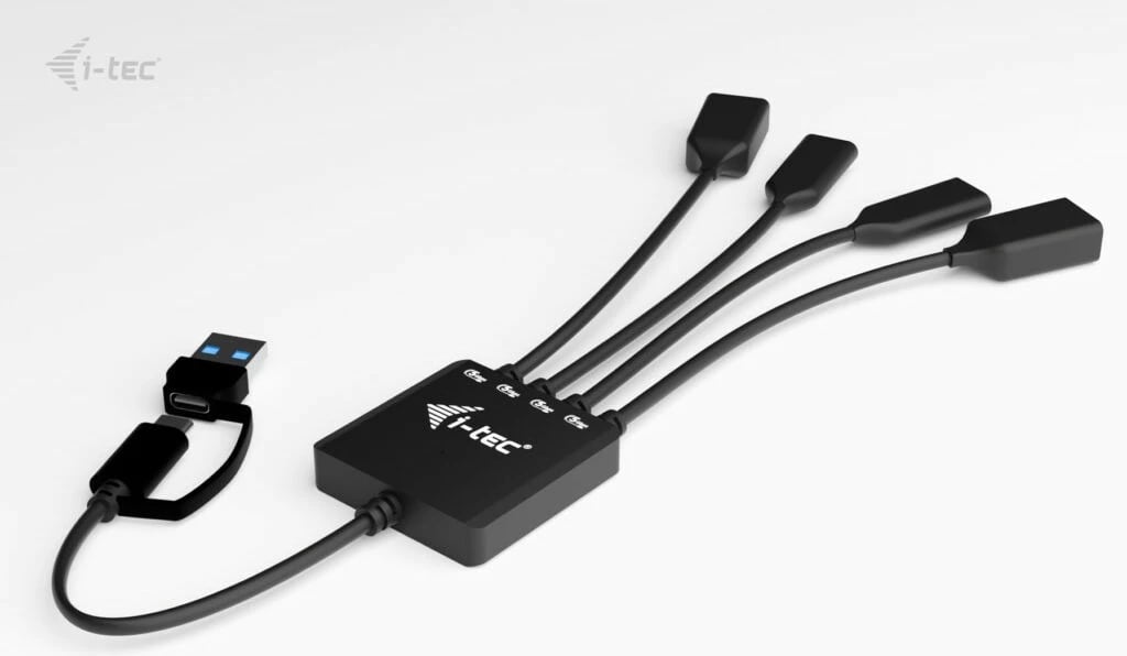HUB kabllor I-Tec USB-C/USB-A 4 porta 3.2 Gen 1, i zi