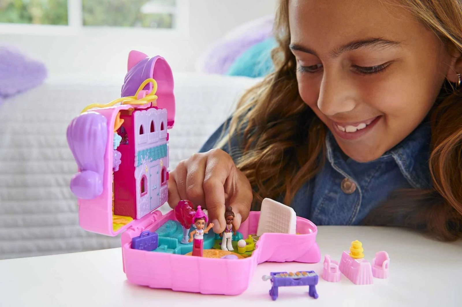 Set lodrash Polly Pocket Piñata Party Compact, MATTEL, HKV32, shumëngjyrëshe