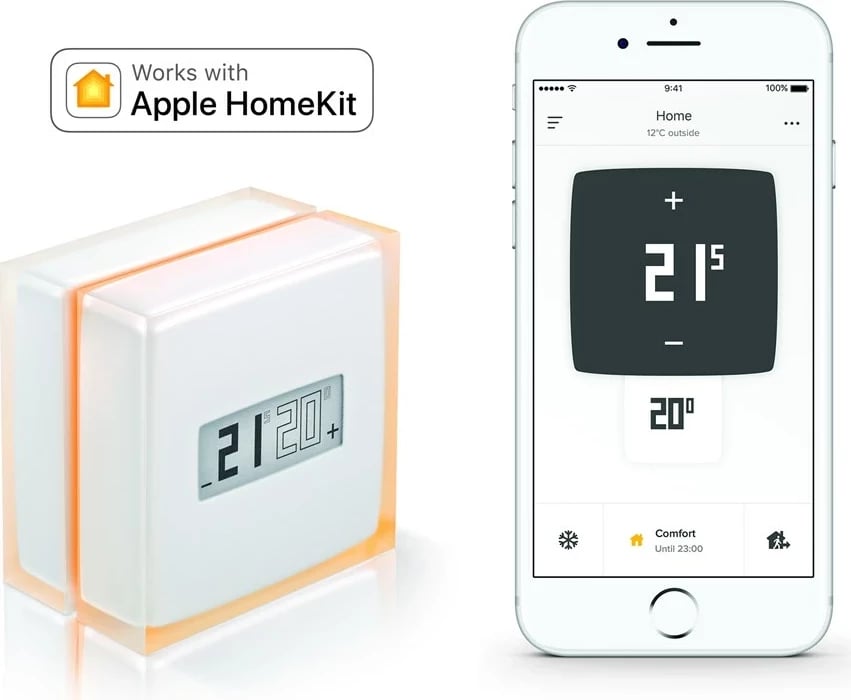 Termostat i mençur NETATMO NTH01-EN-EU, i bardhë