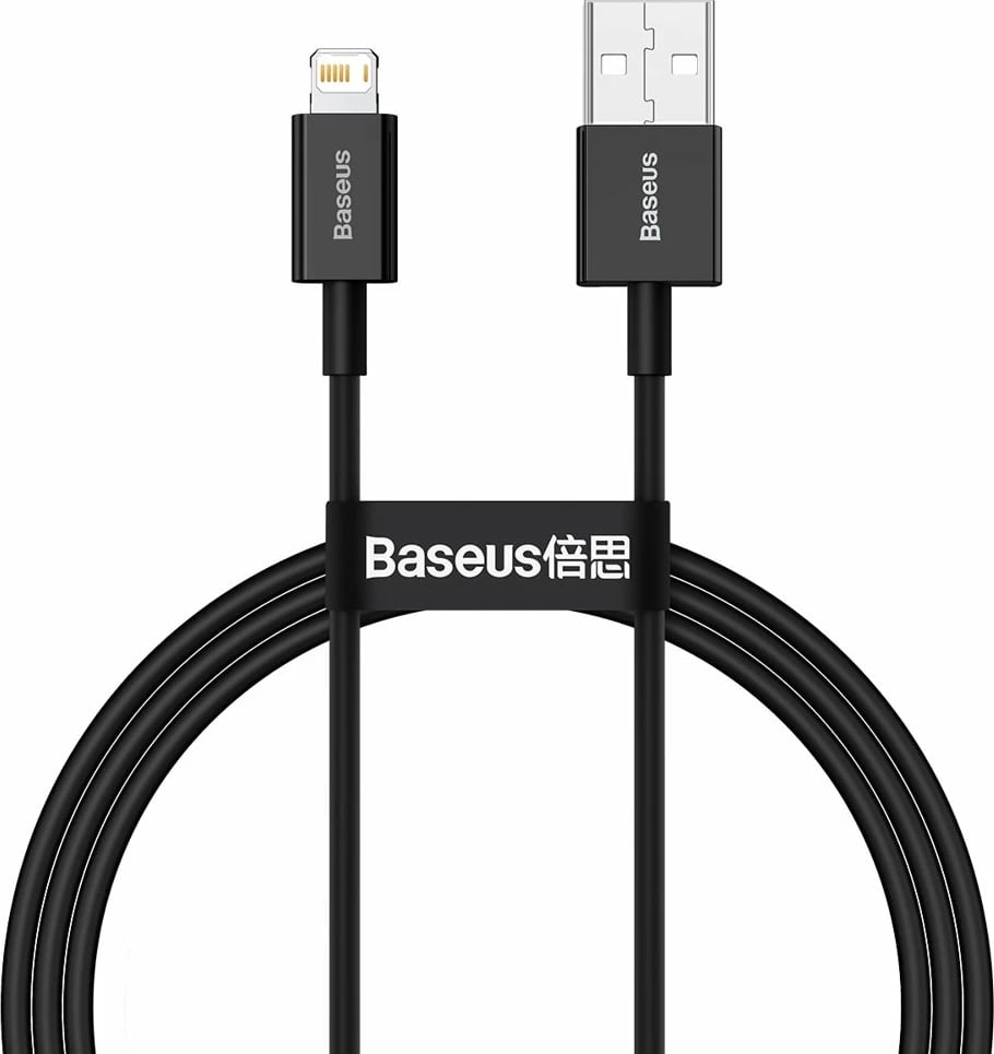 Kabllo Baseus Superior USB-Lightning CALYS-A01, 1m, 2.4A, e zezë