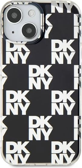 Mbështjellës DKNY IML Checkered Mono Pattern për iPhone 15/14/13, 6.1", i zi