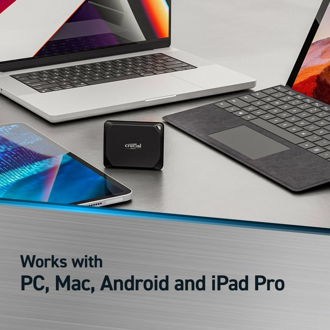 SSD i jashtëm Crucial X10 Pro 1TB, USB-C 3.2 Gen2 2x2, i zi