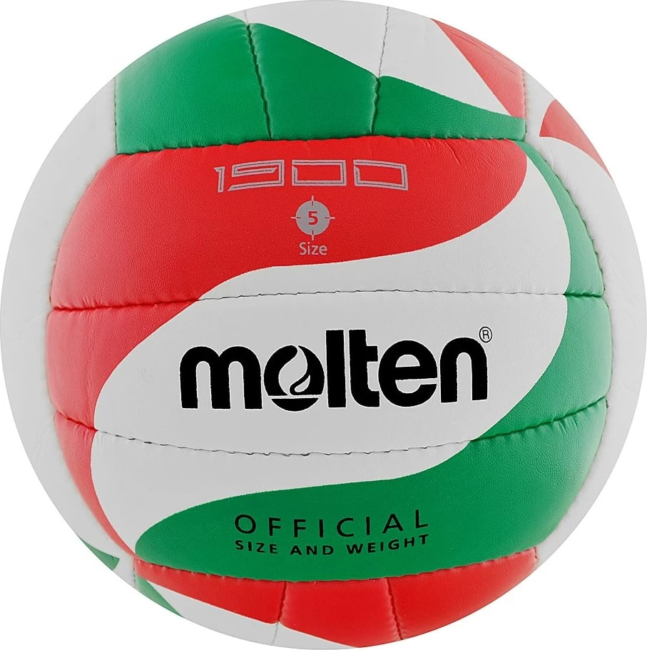 Top volejbolli Molten V5M1900, për volejboll, Madhësia 5, Kuq, Jeshil, Bardhë