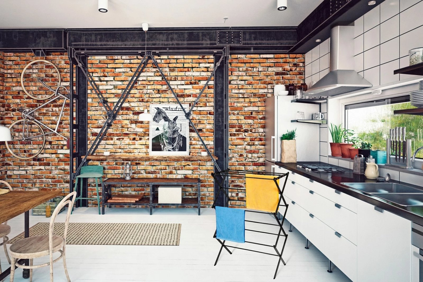 Tharës rrobash PROMIS TORINO, vertikal, ngjyrë e zezë