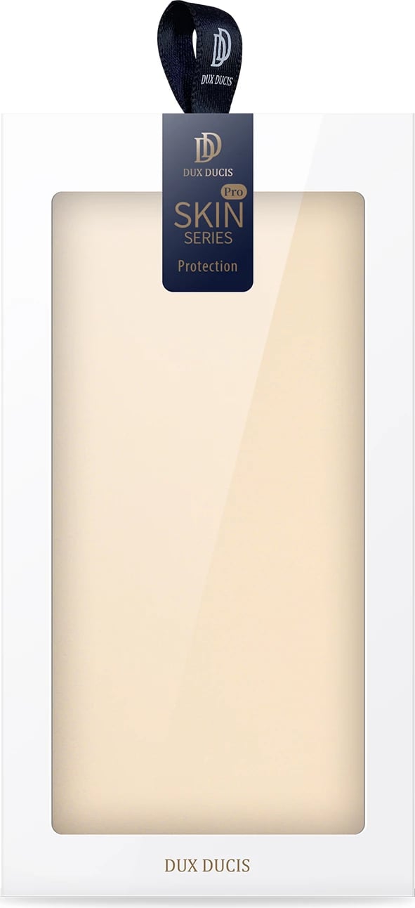 Mbështjellës Dux Ducis Skin Pro për iPhone 14 Pro Max, me kapak, xhep për kartela, ari