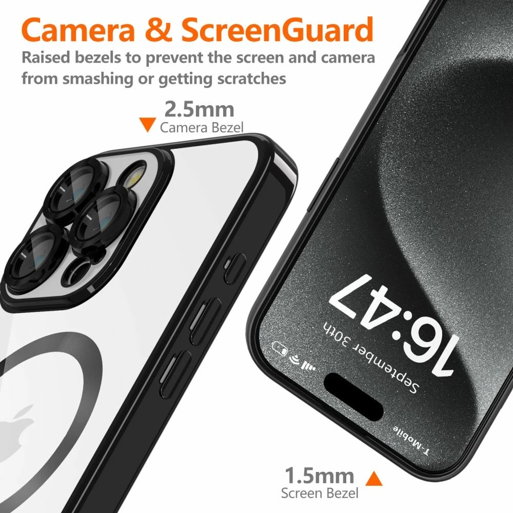 Mbështjellës Tech-Protect MagFlex për iPhone 16 Pro, MagSafe, i zi