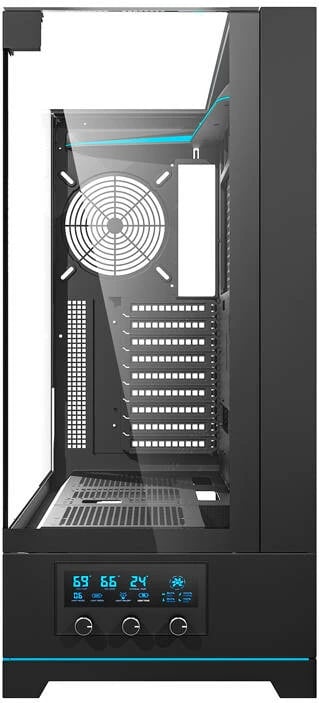 Kasë Darkflash DY450L, Big Tower, pa ventilatorë, e zezë