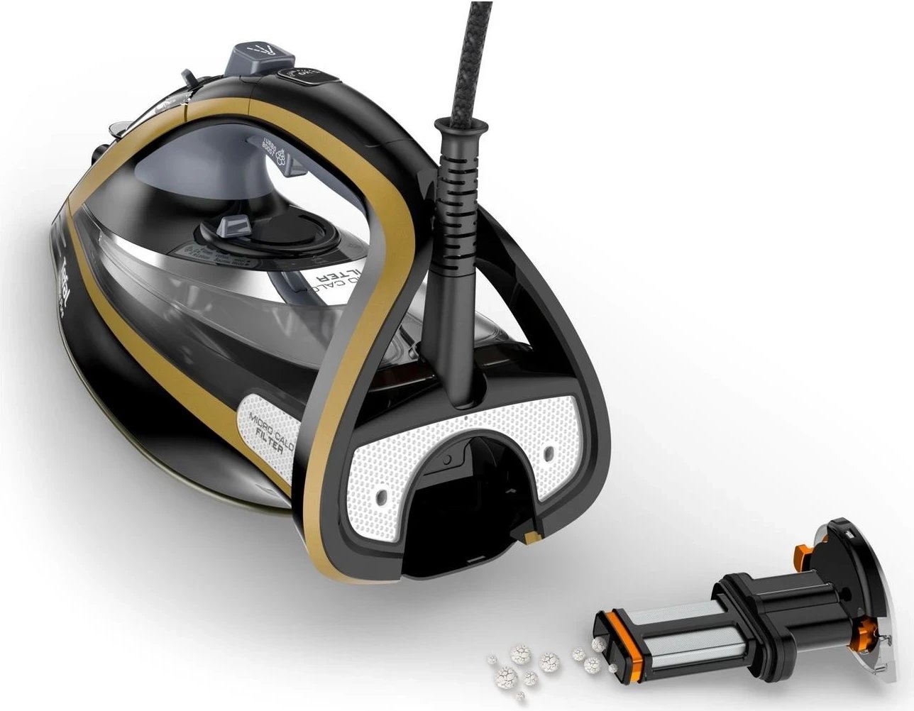 Hekurosje me avull Tefal FV9865 Ultimate Pure, e zezë