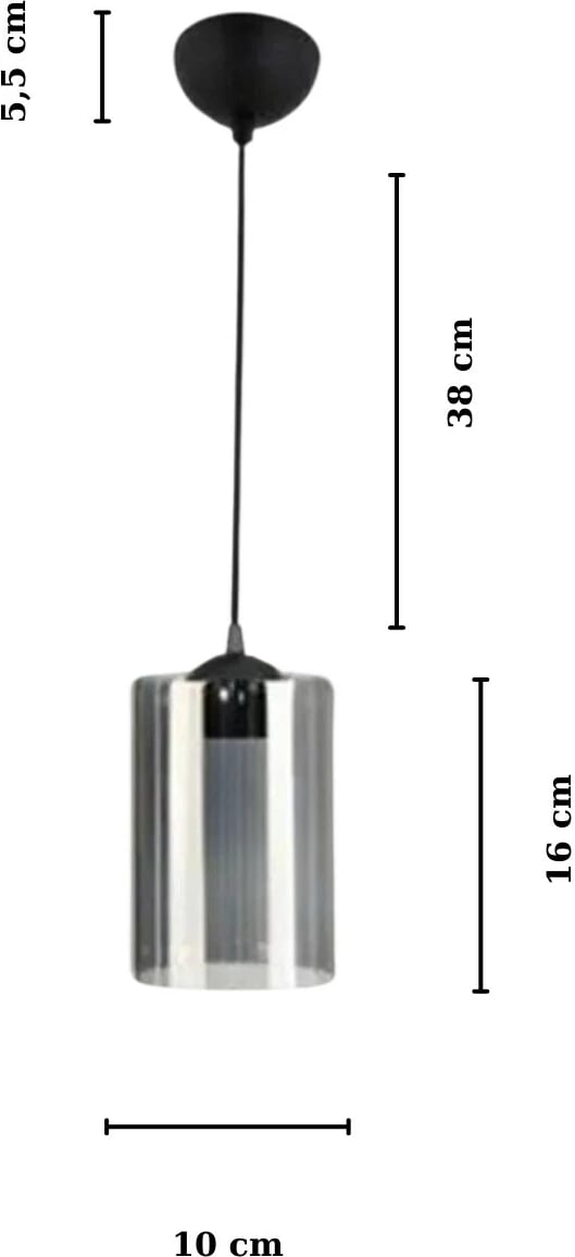 Llambë tavani Opviq, fume, LB056