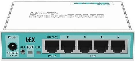 Router MikroTik RB750GR3 Gigabit Ethernet, Turquoise, White