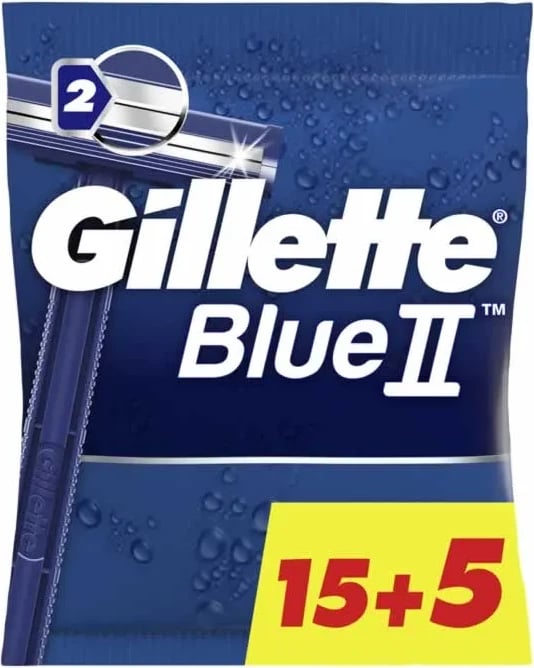 Briskë për rruajtje Gillette Blue II unisex 20 copë blu