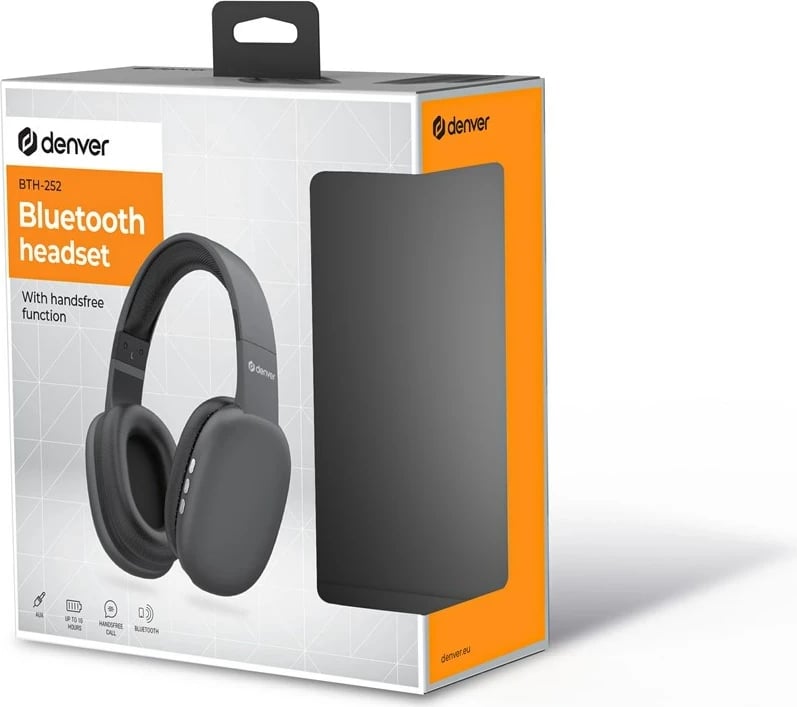 Kufje pa tela Denver BTH-252, Bluetooth 5.0, gri