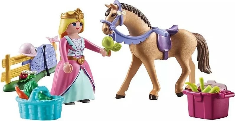Set lodrash Playmobil Princess Magic 71801 me figurë princeshe dhe kalë, 39 pjesë
